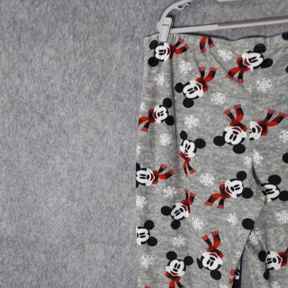 Disney Women Pajama Pants‎ Plus 1X Holiday Mickey Mouse Christmas Fleece Pull On - Picture 6 of 9